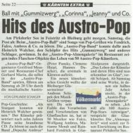 Zeitungsbericht Austro-Pop